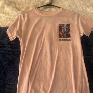 pink graphic tee